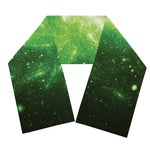 Green Sparkle Galaxy Print Scarf