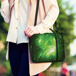 Green Sparkle Galaxy Print Shoulder Strap Bible Bag