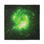 Green Sparkle Galaxy Print Silk Bandana