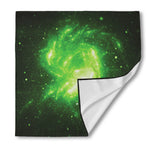 Green Sparkle Galaxy Print Silk Bandana