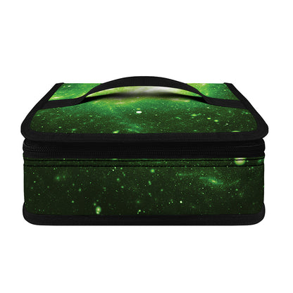 Green Sparkle Galaxy Print Small Lunch Bag