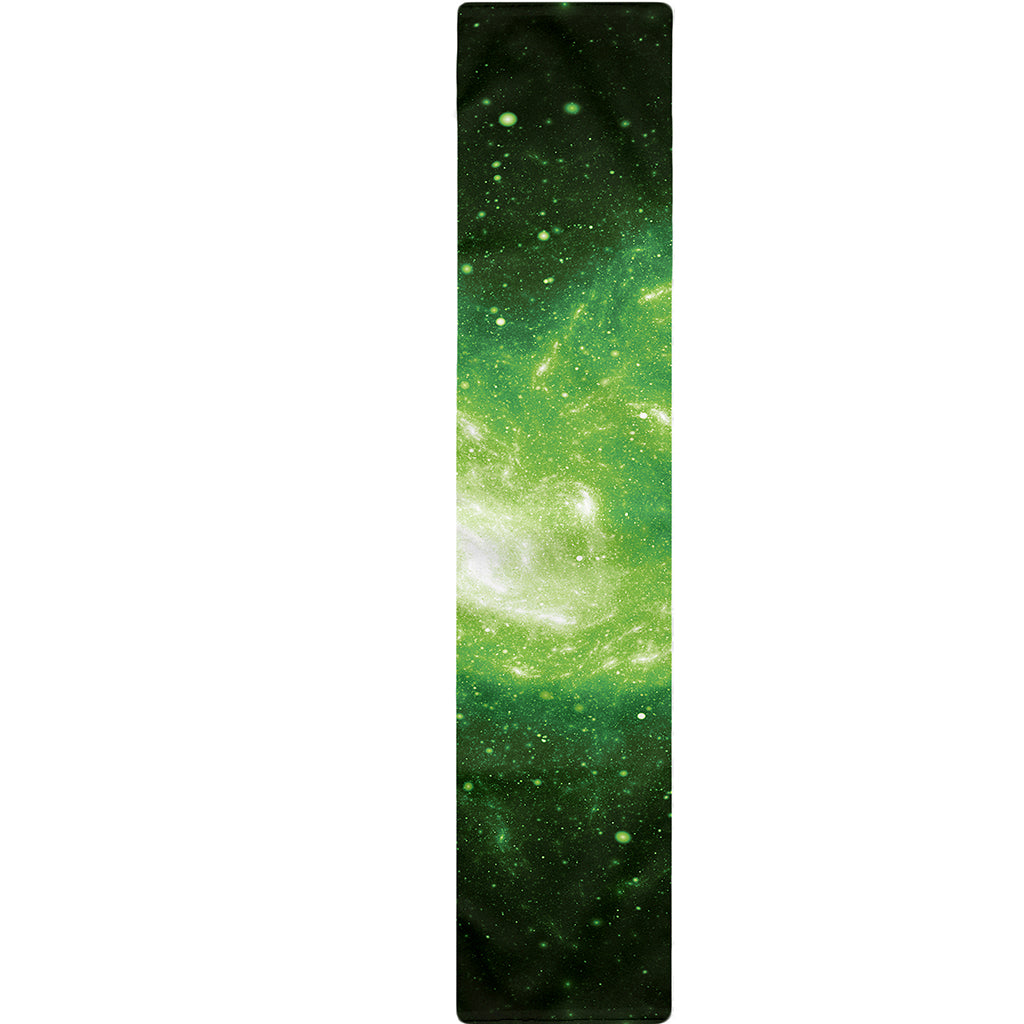 Green Sparkle Galaxy Print Table Runner