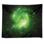 Green Sparkle Galaxy Print Tapestry