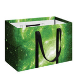 Green Sparkle Galaxy Print Utility Tote Bag