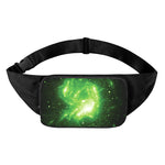Green Sparkle Galaxy Print Waist Bag