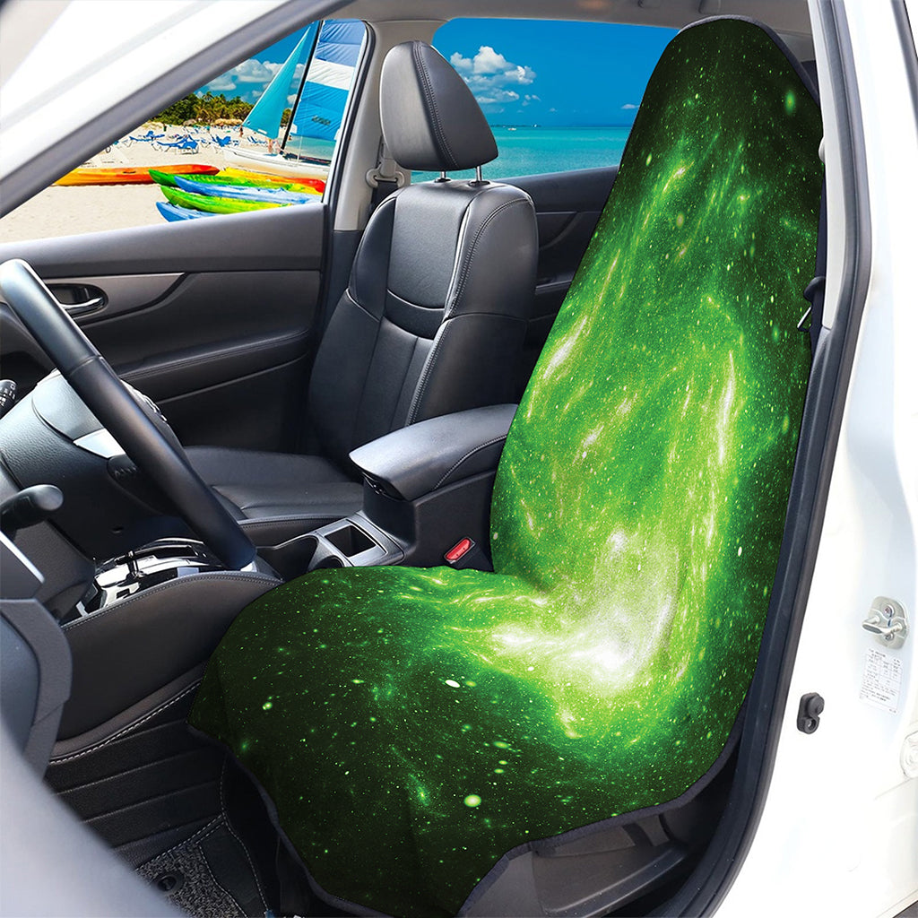 Green Sparkle Galaxy Print Waterproof Car Seat Cover