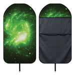 Green Sparkle Galaxy Print Waterproof Car Seat Cover