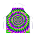 Green Spiral Moving Optical Illusion Adjustable Apron
