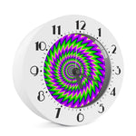 Green Spiral Moving Optical Illusion Alarm Clock