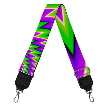 Green Spiral Moving Optical Illusion Bag Strap
