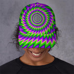 Green Spiral Moving Optical Illusion Baseball Cap