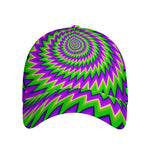 Green Spiral Moving Optical Illusion Baseball Cap