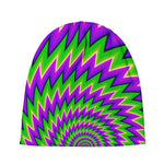 Green Spiral Moving Optical Illusion Beanie