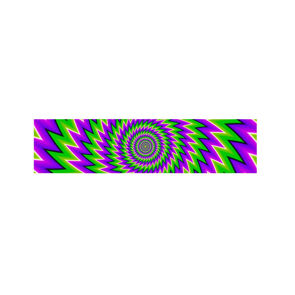 Green Spiral Moving Optical Illusion Bed Runner