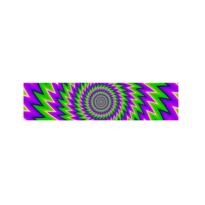 Green Spiral Moving Optical Illusion Bed Runner