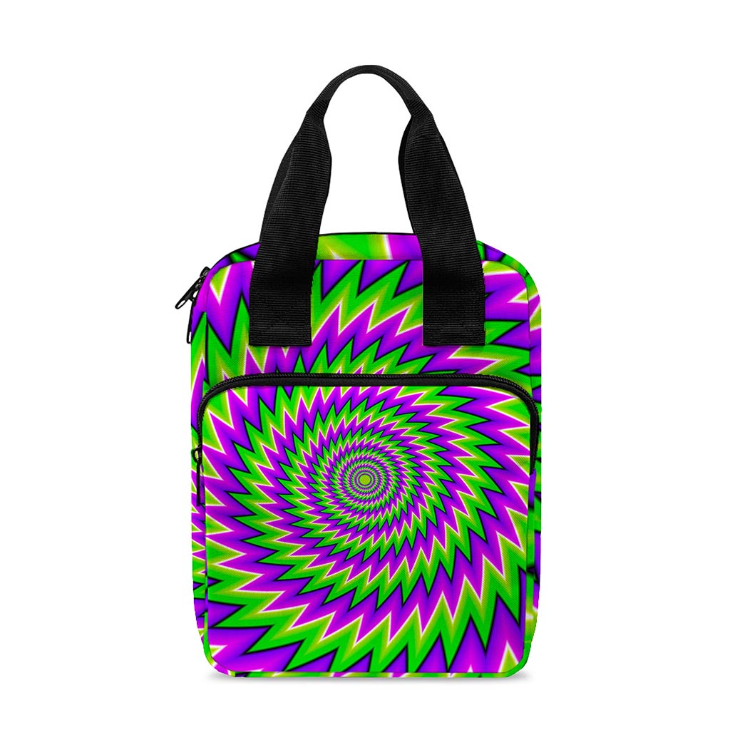 Green Spiral Moving Optical Illusion Bible Tote Bag
