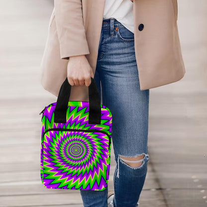 Green Spiral Moving Optical Illusion Bible Tote Bag