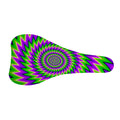 Green Spiral Moving Optical Illusion Bicycle Seat Cover