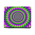 Green Spiral Moving Optical Illusion Bifold Wallet
