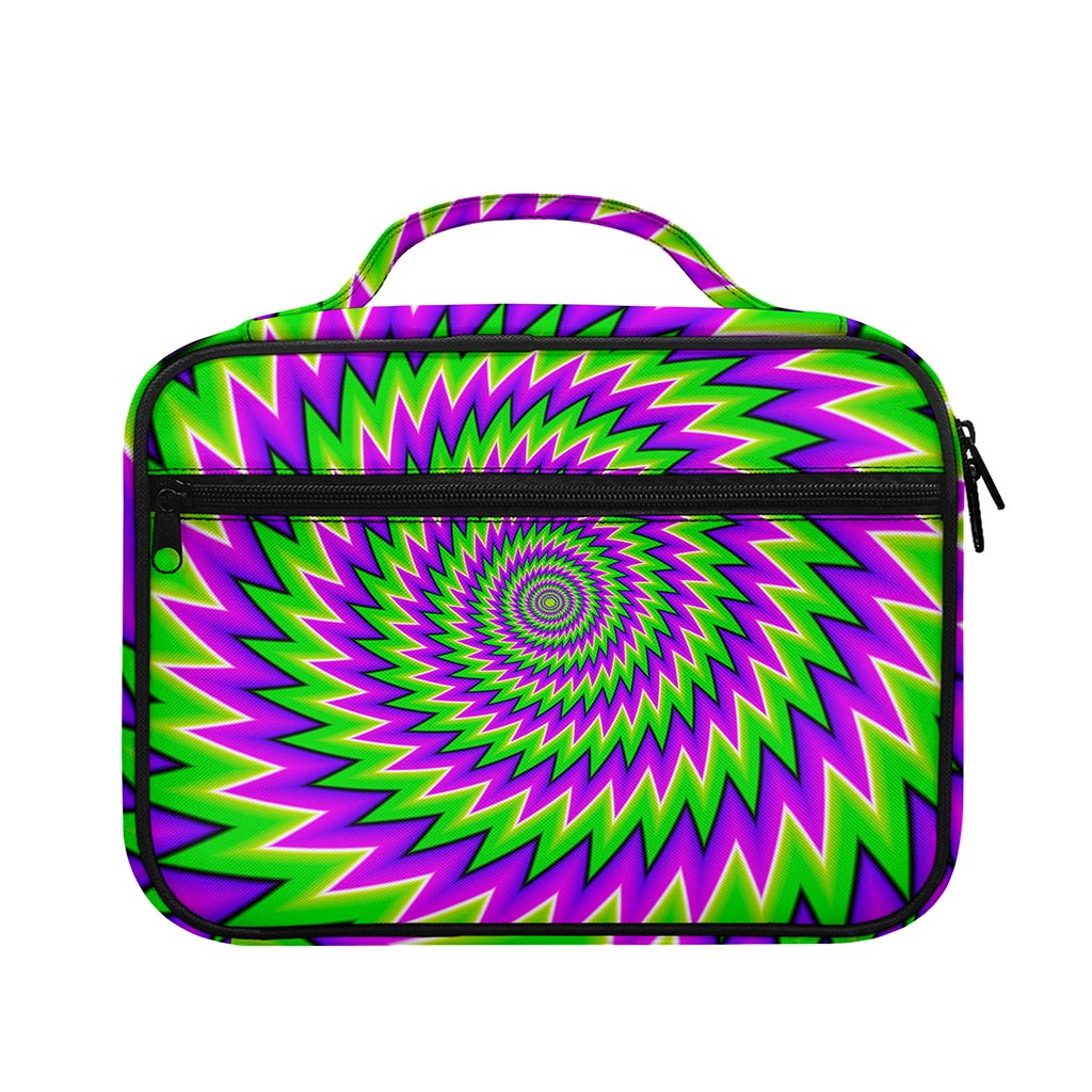 Green Spiral Moving Optical Illusion Briefcase Bible Bag
