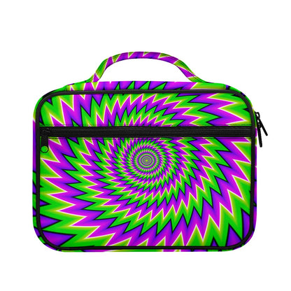 Green Spiral Moving Optical Illusion Briefcase Bible Bag