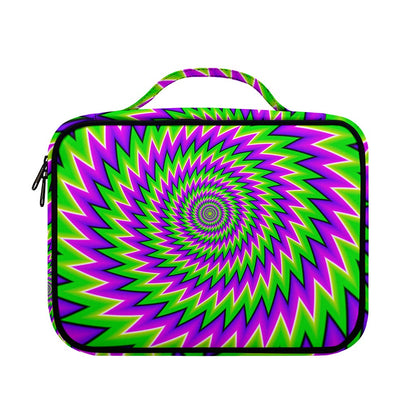 Green Spiral Moving Optical Illusion Briefcase Bible Bag