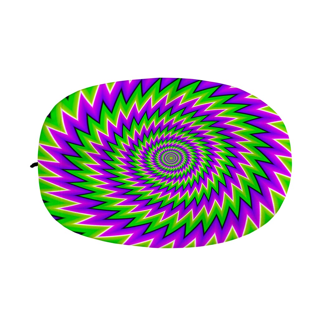 Green Spiral Moving Optical Illusion Car Side Mirror Covers