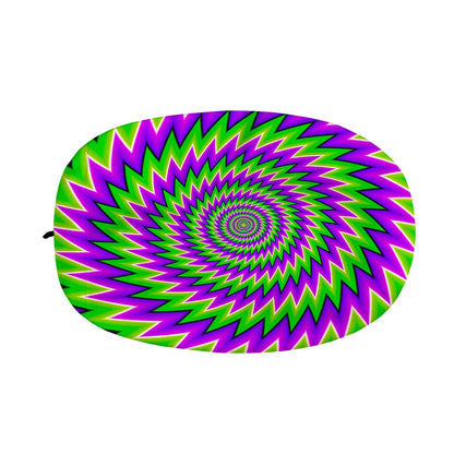 Green Spiral Moving Optical Illusion Car Side Mirror Covers