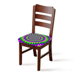 Green Spiral Moving Optical Illusion Chair Cushion Cover