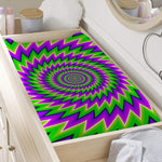 Green Spiral Moving Optical Illusion Changing Pad Cover