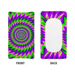 Green Spiral Moving Optical Illusion Changing Pad Cover