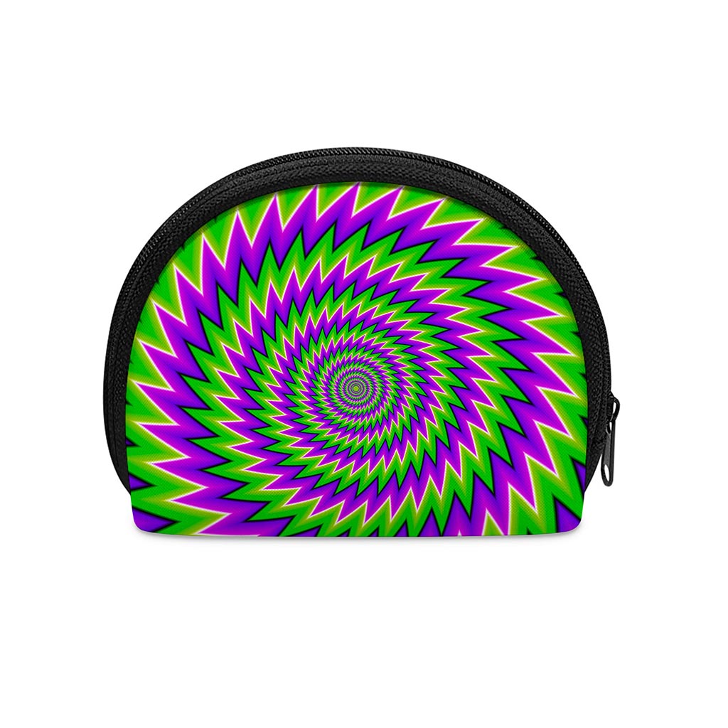 Green Spiral Moving Optical Illusion Coin Purse