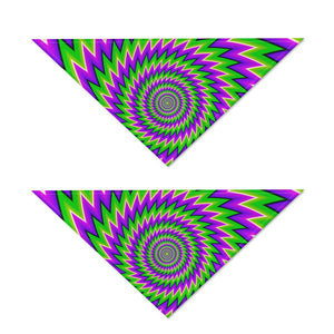 Green Spiral Moving Optical Illusion Dog Bandana