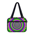 Green Spiral Moving Optical Illusion Double Strap Bible Bag