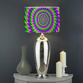 Green Spiral Moving Optical Illusion Drum Lamp Shade