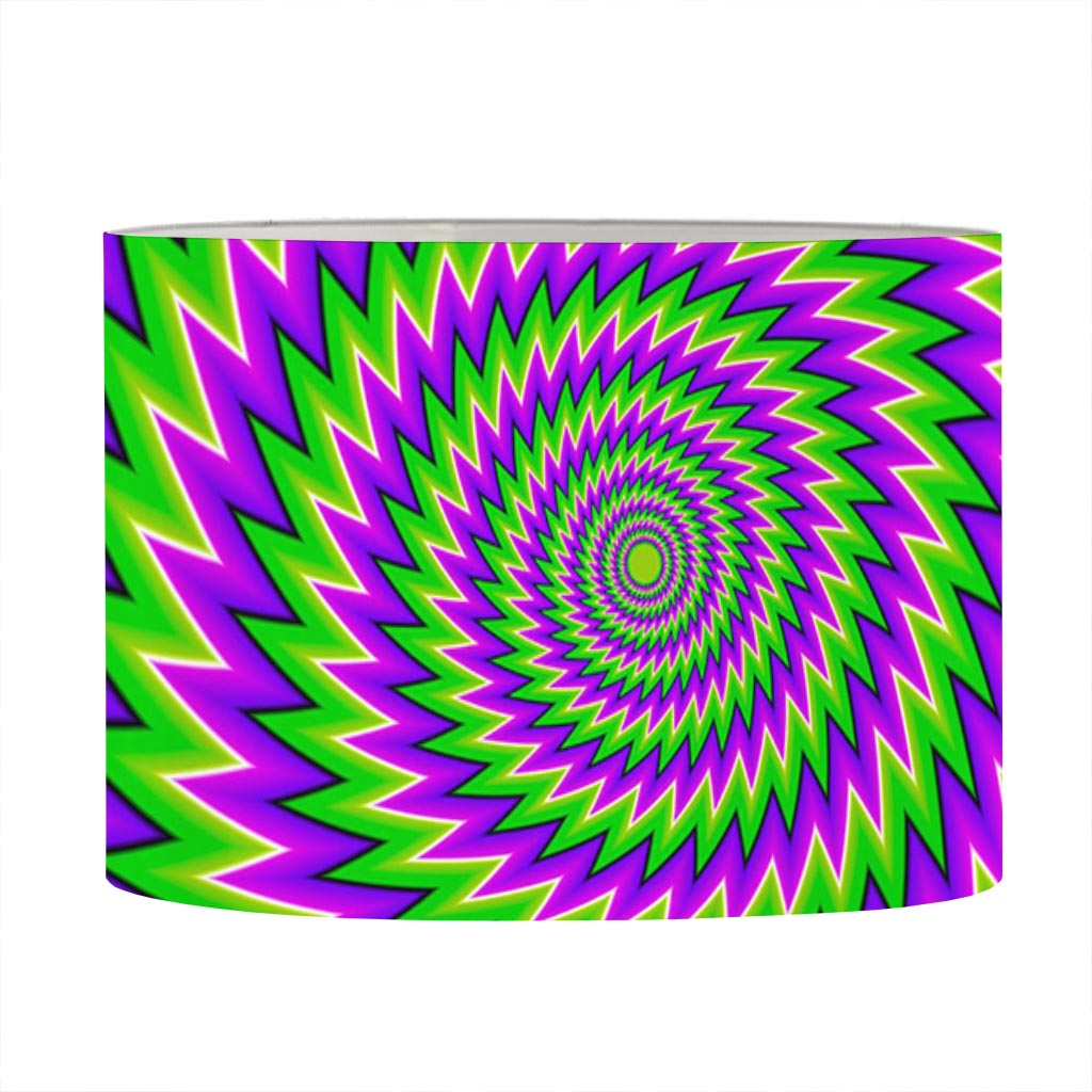 Green Spiral Moving Optical Illusion Drum Lamp Shade