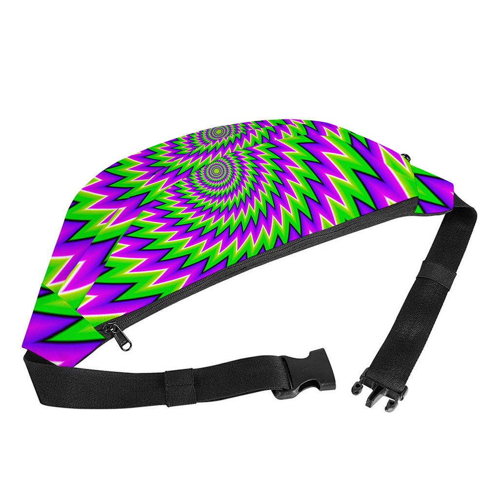 Green Spiral Moving Optical Illusion Fanny Pack