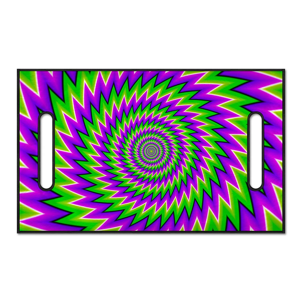 Green Spiral Moving Optical Illusion Golf Cart Seat Cover