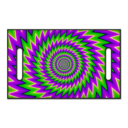 Green Spiral Moving Optical Illusion Golf Cart Seat Cover