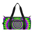 Green Spiral Moving Optical Illusion Gym Bag