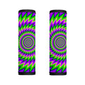 Green Spiral Moving Optical Illusion Handle Covers