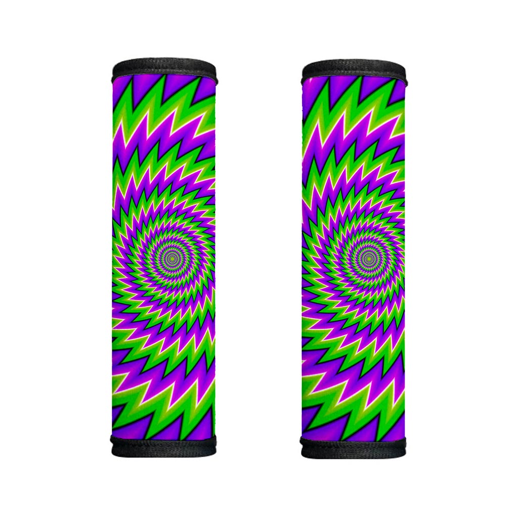 Green Spiral Moving Optical Illusion Handle Covers