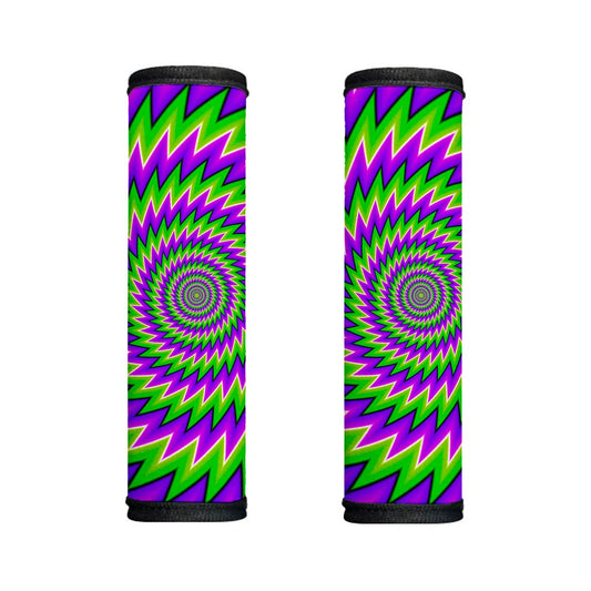 Green Spiral Moving Optical Illusion Handle Covers