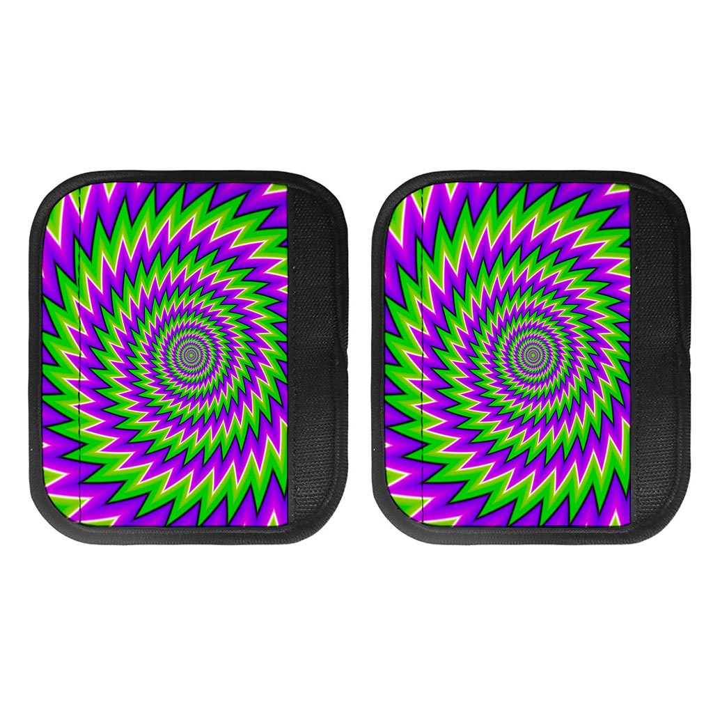 Green Spiral Moving Optical Illusion Handle Covers