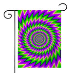 Green Spiral Moving Optical Illusion House Flag
