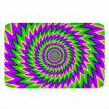 Green Spiral Moving Optical Illusion Indoor Door Mat