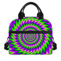 Green Spiral Moving Optical Illusion Insulated Lunch Bag