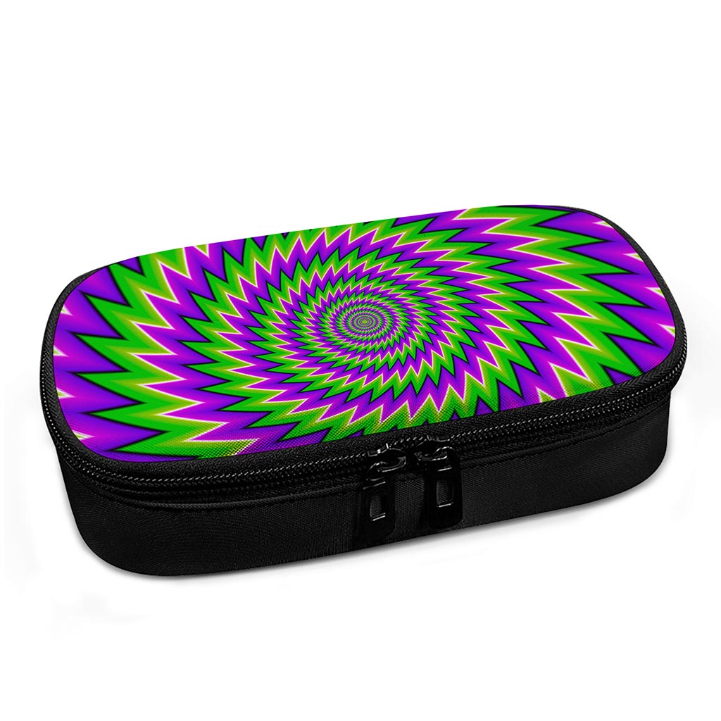 Green Spiral Moving Optical Illusion Insulin Cooler Travel Case