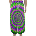 Green Spiral Moving Optical Illusion Lantern Pants