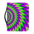 Green Spiral Moving Optical Illusion Leather Bible Cover